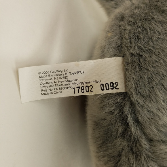 Animal Alley Gray Elephant Plush Sitting Stuffed Animal Toy 2000 Toys R Us - Picture 7 of 8